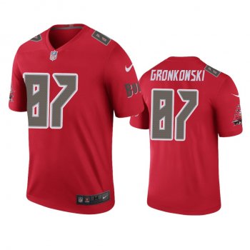 Men's Tampa Bay Buccaneers Rob Gronkowski Red Color Rush Legend Jersey