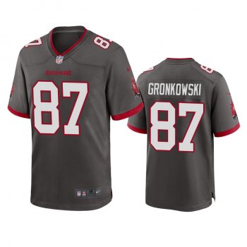 Men's Tampa Bay Buccaneers Rob Gronkowski Pewter Alternate Game Jersey