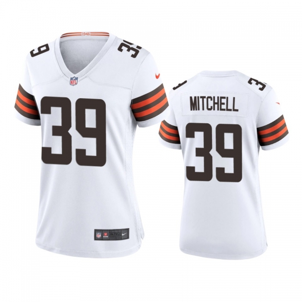 Women's Cleveland Browns Terrance Mitchell White 2020 Game Jersey