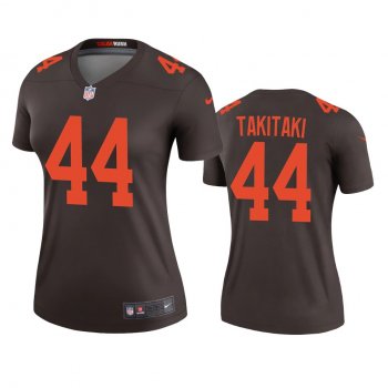 Women's Cleveland Browns Sione Takitaki Brown 2020 Alternate Legend Jersey