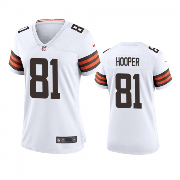 Women's Cleveland Browns Austin Hooper White 2020 Game Jersey