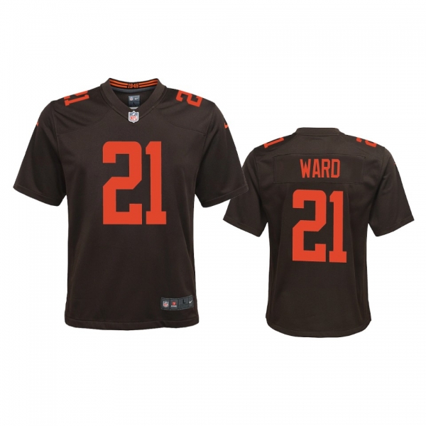 Youth Cleveland Browns Denzel Ward Brown 2020 Alternate Game Jersey