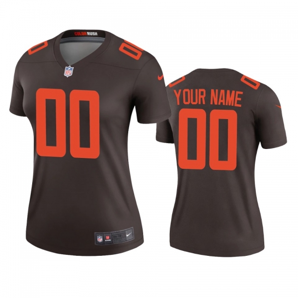 Women's Cleveland Browns Custom Brown 2020 Alternate Legend Jersey