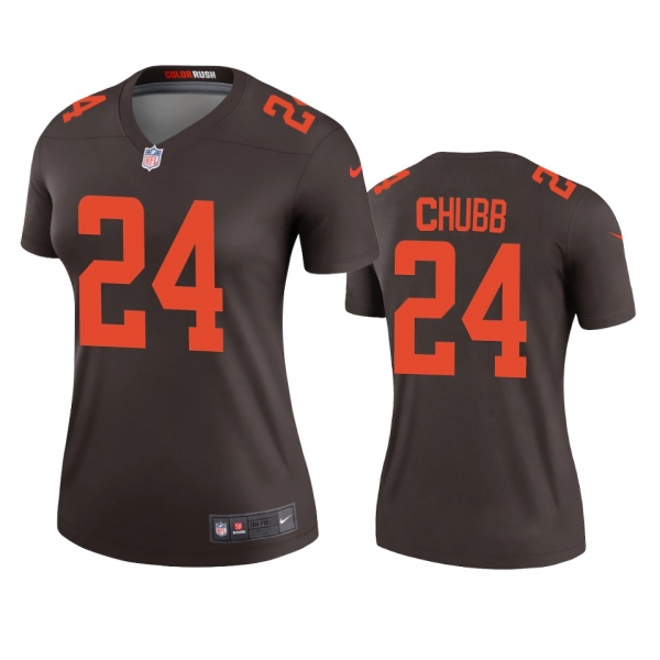 Women's Cleveland Browns Nick Chubb Brown 2020 Alternate Legend Jersey