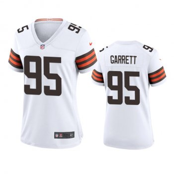 Women's Cleveland Browns Myles Garrett White 2020 Game Jersey