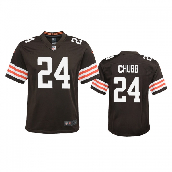 Youth Cleveland Browns Nick Chubb Brown 2020 Game Jersey