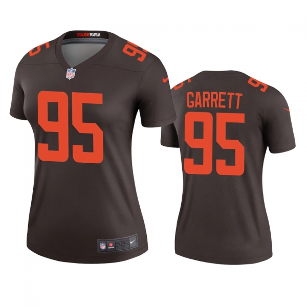 Women's Cleveland Browns Myles Garrett Brown 2020 Alternate Legend Jersey