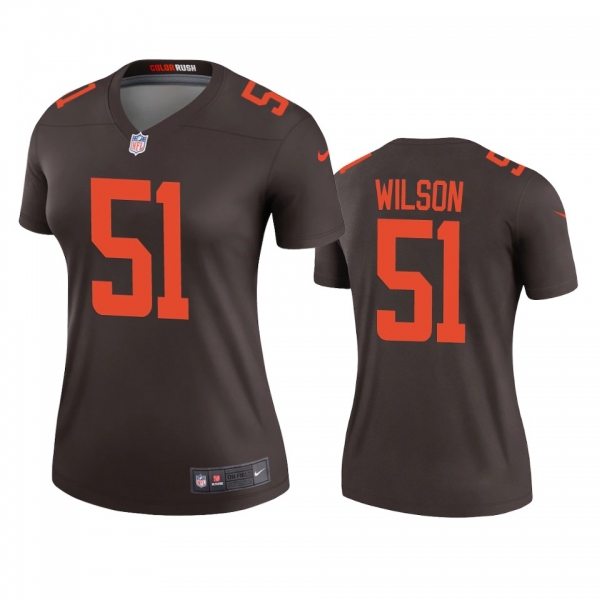 Women's Cleveland Browns Mack Wilson Brown 2020 Alternate Legend Jersey