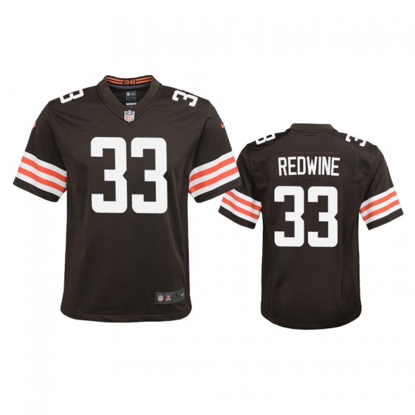 Youth Cleveland Browns Sheldrick Redwine Brown 2020 Game Jersey