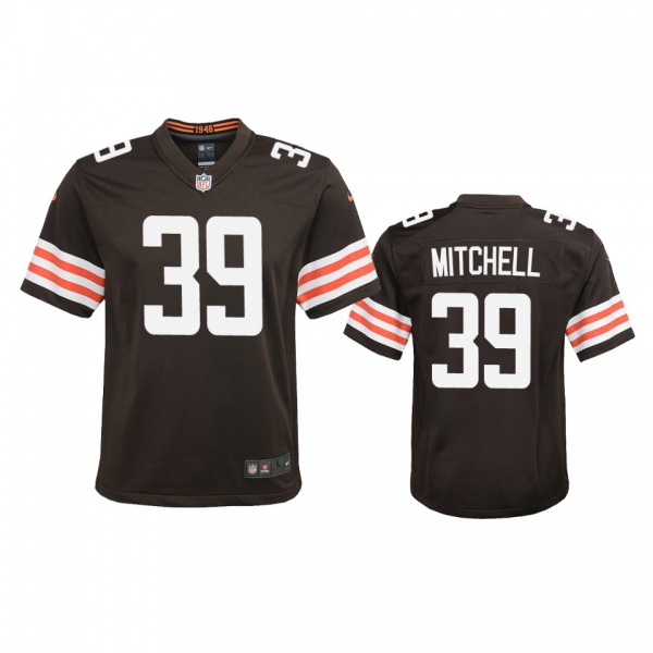 Youth Cleveland Browns Terrance Mitchell Brown 2020 Game Jersey