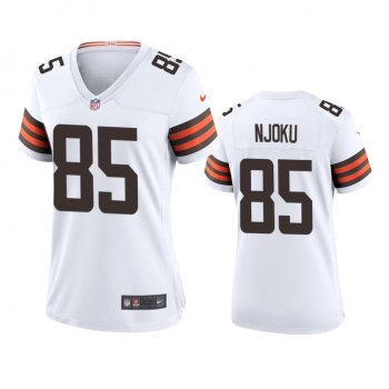 Women's Cleveland Browns David Njoku White 2020 Game Jersey