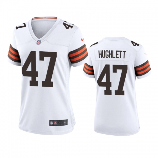 Women's Cleveland Browns Charley Hughlett White 2020 Game Jersey