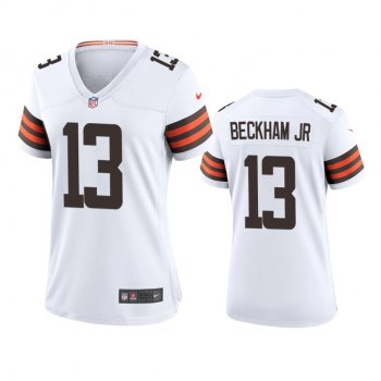 Women's Cleveland Browns Odell Beckham Jr White 2020 Game Jersey