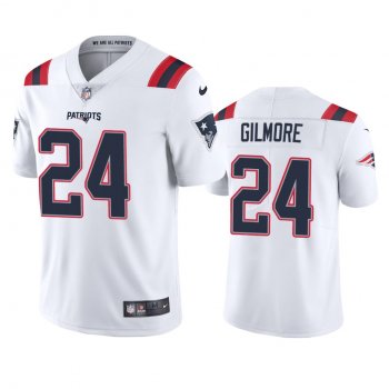 Men's New England Patriots Stephon Gilmore White 2020 Vapor Limited Jersey