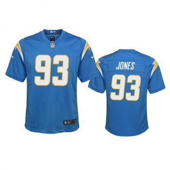 Youth Los Angeles Chargers Justin Jones Powder Blue 2020 Game Jersey