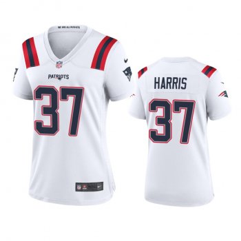 Women's New England Patriots Damien Harris White 2020 Game Jersey