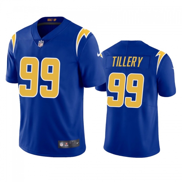 Men's Los Angeles Chargers Jerry Tillery Royal 2020 2nd Alternate Vapor Limited Jersey