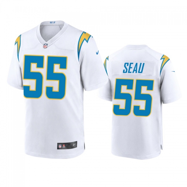 Men's Los Angeles Chargers Junior Seau White 2020 Game Jersey