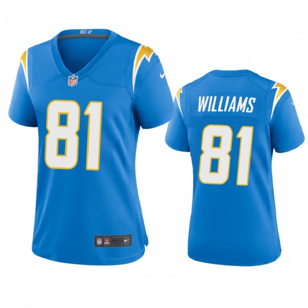 Women's Los Angeles Chargers Mike Williams Powder Blue 2020 Game Jersey