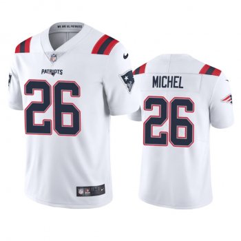 Men's New England Patriots Sony Michel White 2020 Vapor Limited Jersey