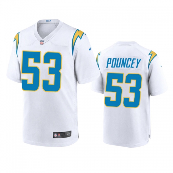 Men's Los Angeles Chargers Mike Pouncey White 2020 Game Jersey