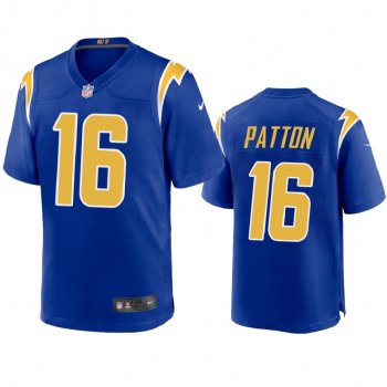 Men's Los Angeles Chargers Andre Patton Royal 2020 Game Jersey