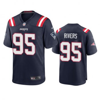 Men's New England Patriots Derek Rivers Navy 2020 Game Jersey