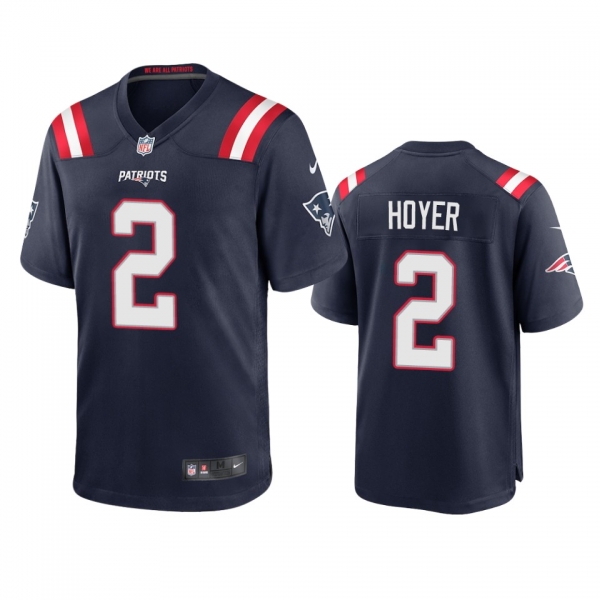 Men's New England Patriots Brian Hoyer Navy 2020 Game Jersey