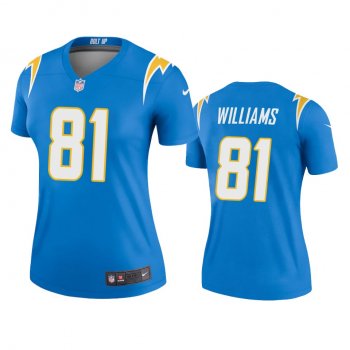 Women's Los Angeles Chargers Mike Williams Powder Blue 2020 Legend Jersey