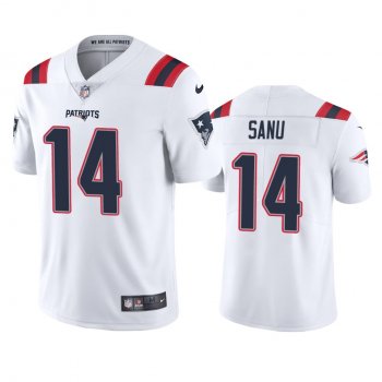 Men's New England Patriots Mohamed Sanu White 2020 Vapor Limited Jersey