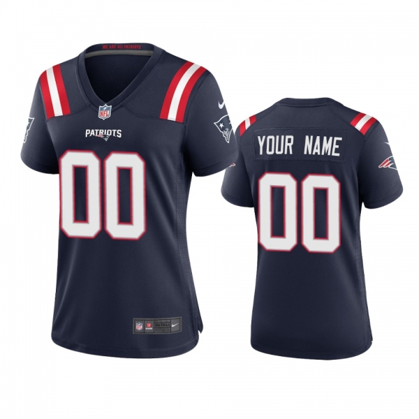 Women's New England Patriots Custom Navy 2020 Game Jersey