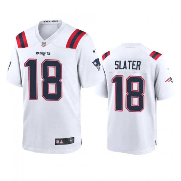 Men's New England Patriots Matthew Slater White 2020 Game Jersey