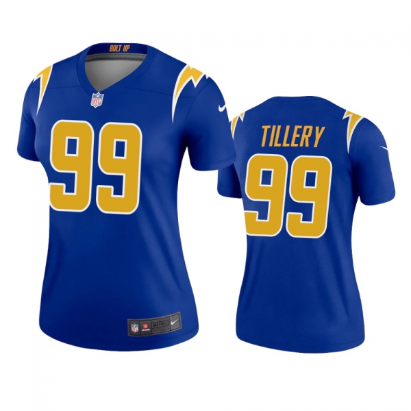 Women's Los Angeles Chargers Jerry Tillery Royal 2020 Legend Jersey