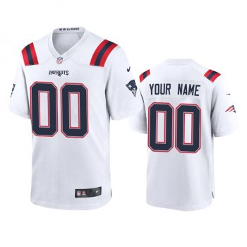 Men's New England Patriots Custom White 2020 Game Jersey