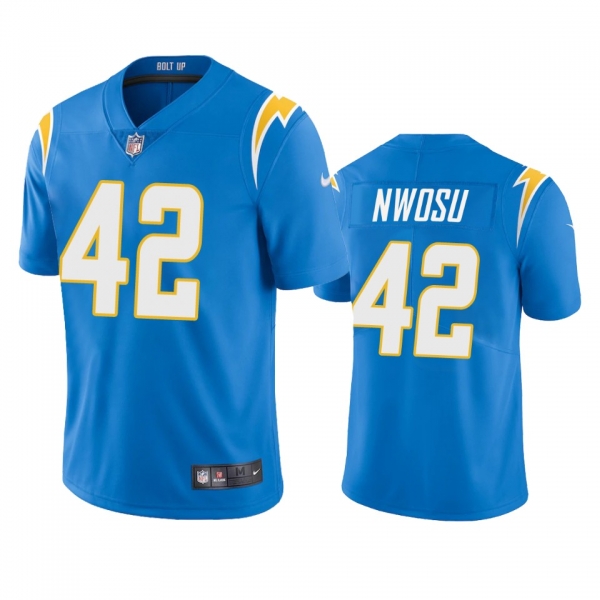 Men's Los Angeles Chargers Uchenna Nwosu Powder Blue 2020 Vapor Limited Jersey