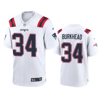 Men's New England Patriots Rex Burkhead White 2020 Game Jersey