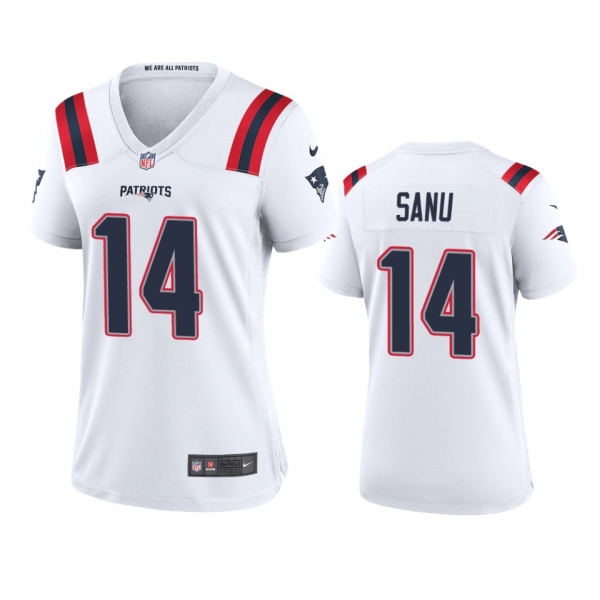 Women's New England Patriots Mohamed Sanu White 2020 Game Jersey