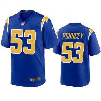 Men's Los Angeles Chargers Mike Pouncey Royal 2020 Game Jersey