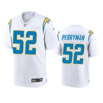 Men's Los Angeles Chargers Denzel Perryman White 2020 Game Jersey