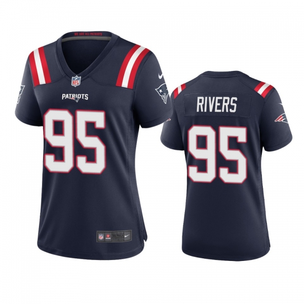 Women's New England Patriots Derek Rivers Navy 2020 Game Jersey