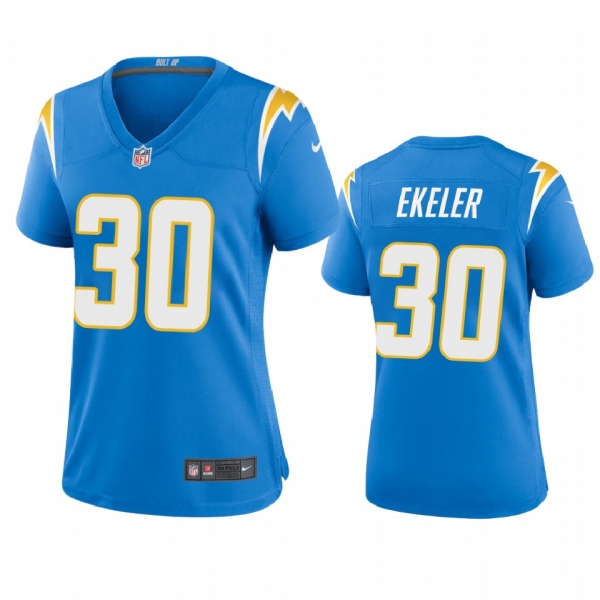 Women's Los Angeles Chargers Austin Ekeler Powder Blue 2020 Game Jersey