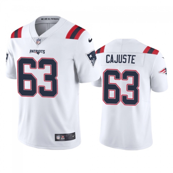 Men's New England Patriots Yodny Cajuste White 2020 Vapor Limited Jersey