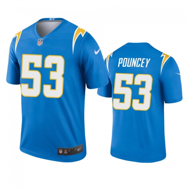 Men's Los Angeles Chargers Mike Pouncey Powder Blue 2020 Legend Jersey