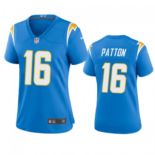 Women's Los Angeles Chargers Andre Patton Powder Blue 2020 Game Jersey