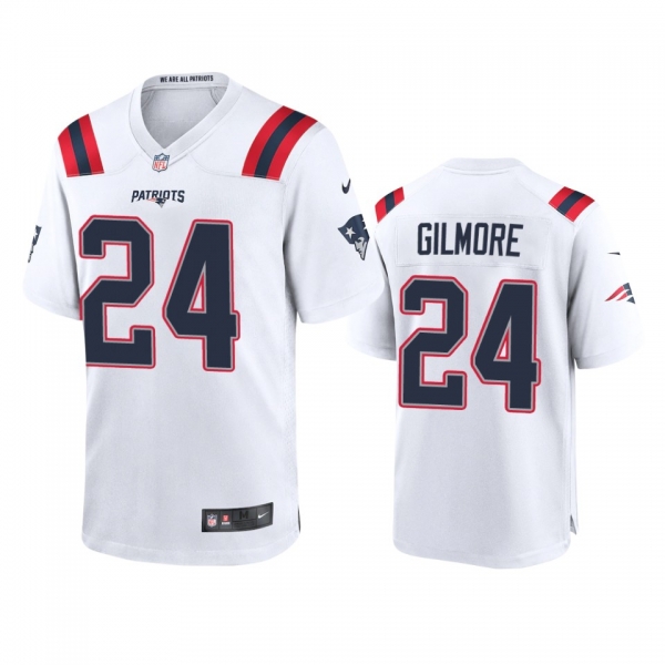 Men's New England Patriots Stephon Gilmore White 2020 Game Jersey