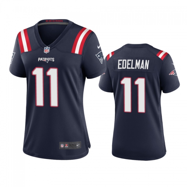 Women's New England Patriots Julian Edelman Navy 2020 Game Jersey