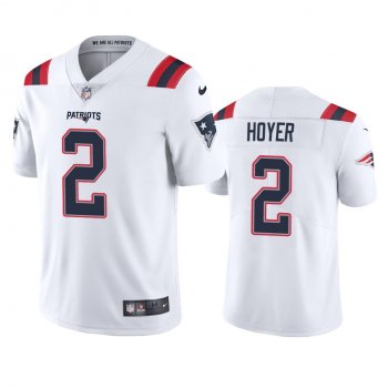 Men's New England Patriots Brian Hoyer White 2020 Vapor Limited Jersey