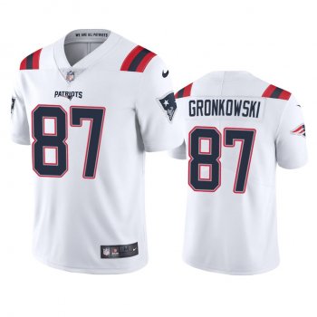 Men's New England Patriots Rob Gronkowski White 2020 Vapor Limited Jersey