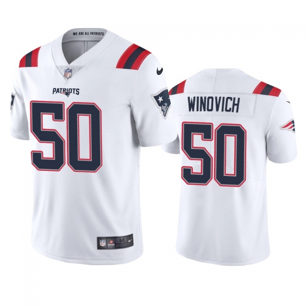 Men's New England Patriots Chase Winovich White 2020 Vapor Limited Jersey