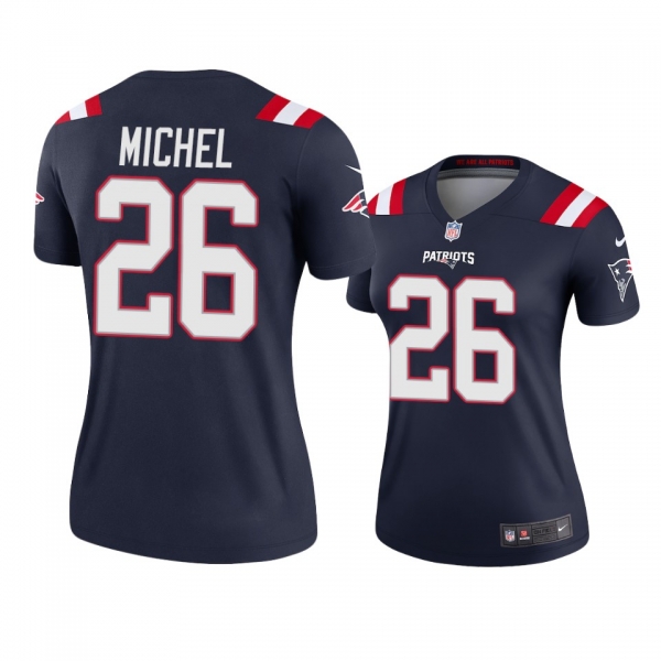 Women's New England Patriots Sony Michel Navy 2020 Legend Jersey